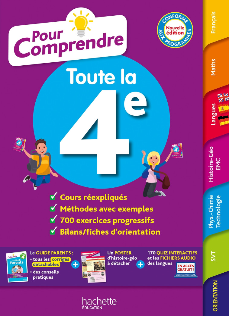 Pour comprendre Toute la 4e - Isabelle Lisle, Fabienne Ottevaere, René Rieu, Pierre Curel, Paul Fauvergue, André Sarnette, André Michoux, Oscar Torrès, Ulrike Jacqueroud, Laurent Bonnet, Sébastien Dessaint - HACHETTE EDUC