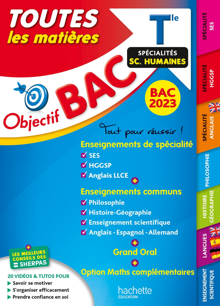 Objectif Bac 2023 - Term Spécialités sciences humaines Toutes les matières -   - HACHETTE EDUC