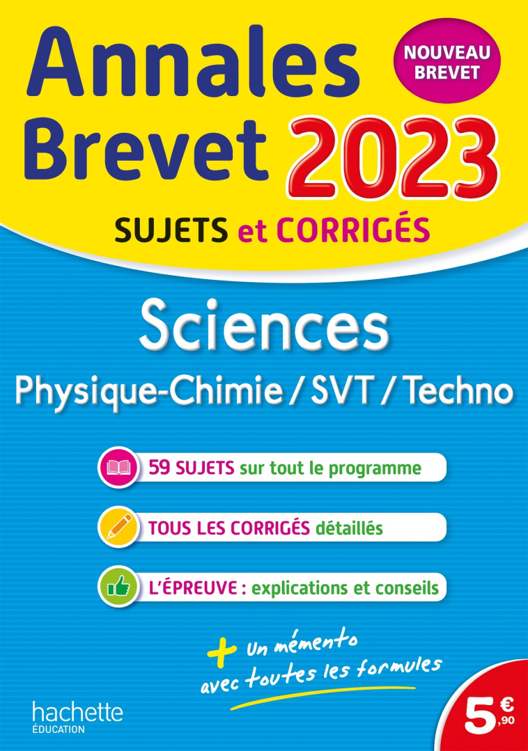 Annales BREVET 2023 - Sciences - Sébastien Dessaint, Malorie Gorillot - HACHETTE EDUC