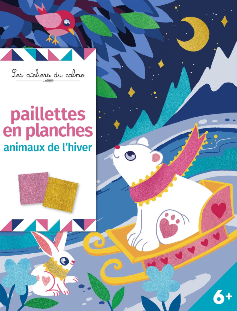 Paillettes en planche - animaux de l'hiver - pochette avec accessoires - Leslie Wedeux, Leslie Wedeux - DEUX COQS D OR