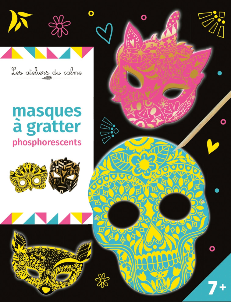 Masques à gratter phosphorescents - pochette avec accessoires - Solenne et Thomas Solenne et Thomas,  Solenne et Thomas - DEUX COQS D OR