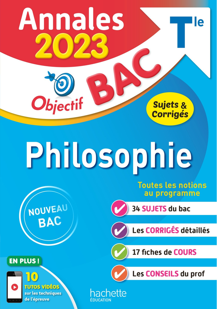 Annales Objectif BAC 2023 - Philosophie - Yohann Durand, Nathalie Nieuviarts - HACHETTE EDUC