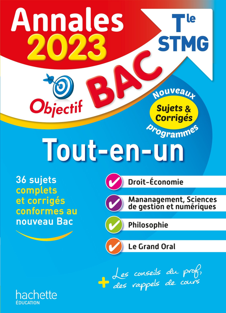 Annales Objectif BAC 2023 -  Bac STMG Tout-en-un - Stéphanie Di Costanzo, T. Beschmout, Nicolas Bloch, Delphine Roberjot Duthion, Emma Carenini, Isabelle Lisle - HACHETTE EDUC