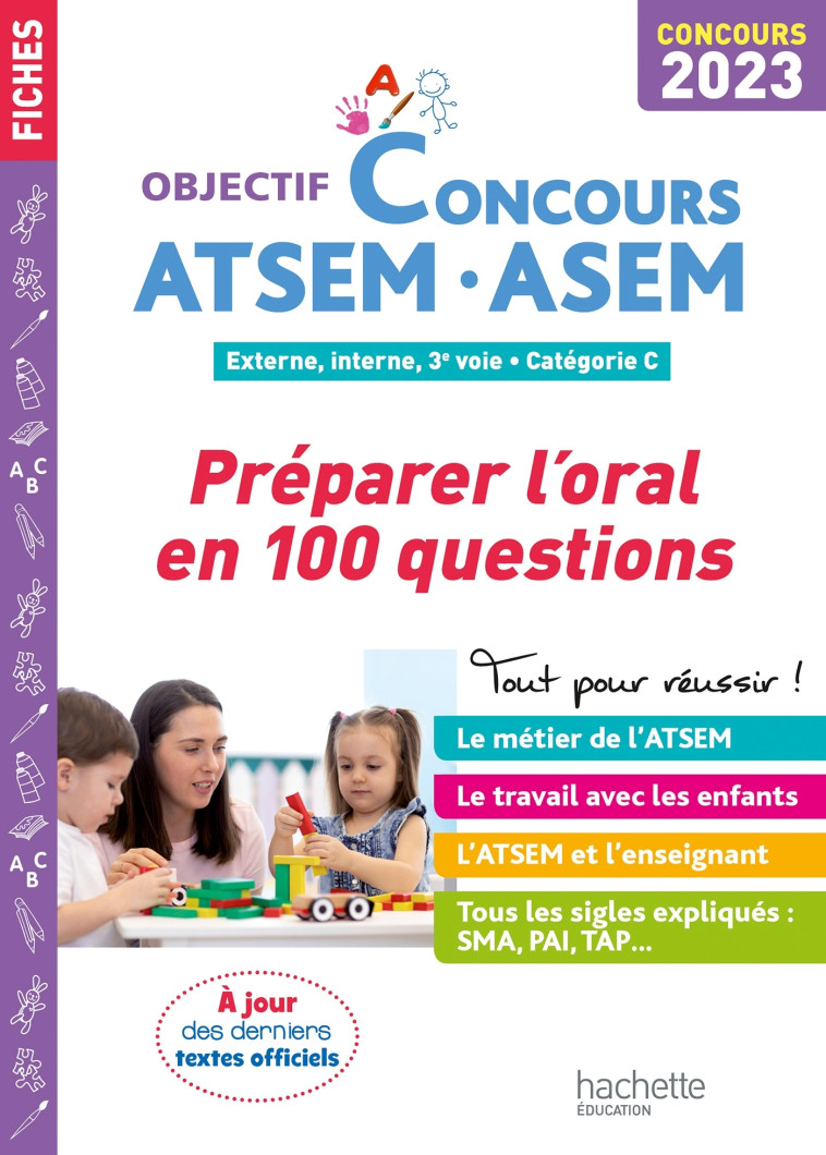 Objectif  Concours ATSEM - ASEM 2023: Préparer l'oral en 100 questions - Thierry Vasse - HACHETTE EDUC