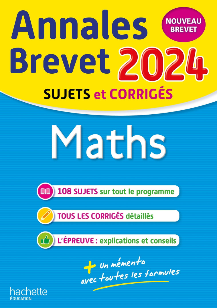 Annales BREVET 2024 - Maths - Philippe Rousseau - HACHETTE EDUC