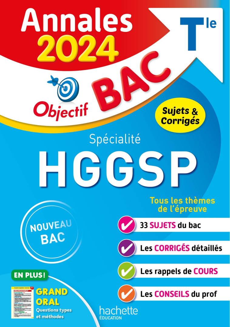 Annales Objectif BAC 2024 - Spécialité HGGSP - Arnaud Léonard - HACHETTE EDUC