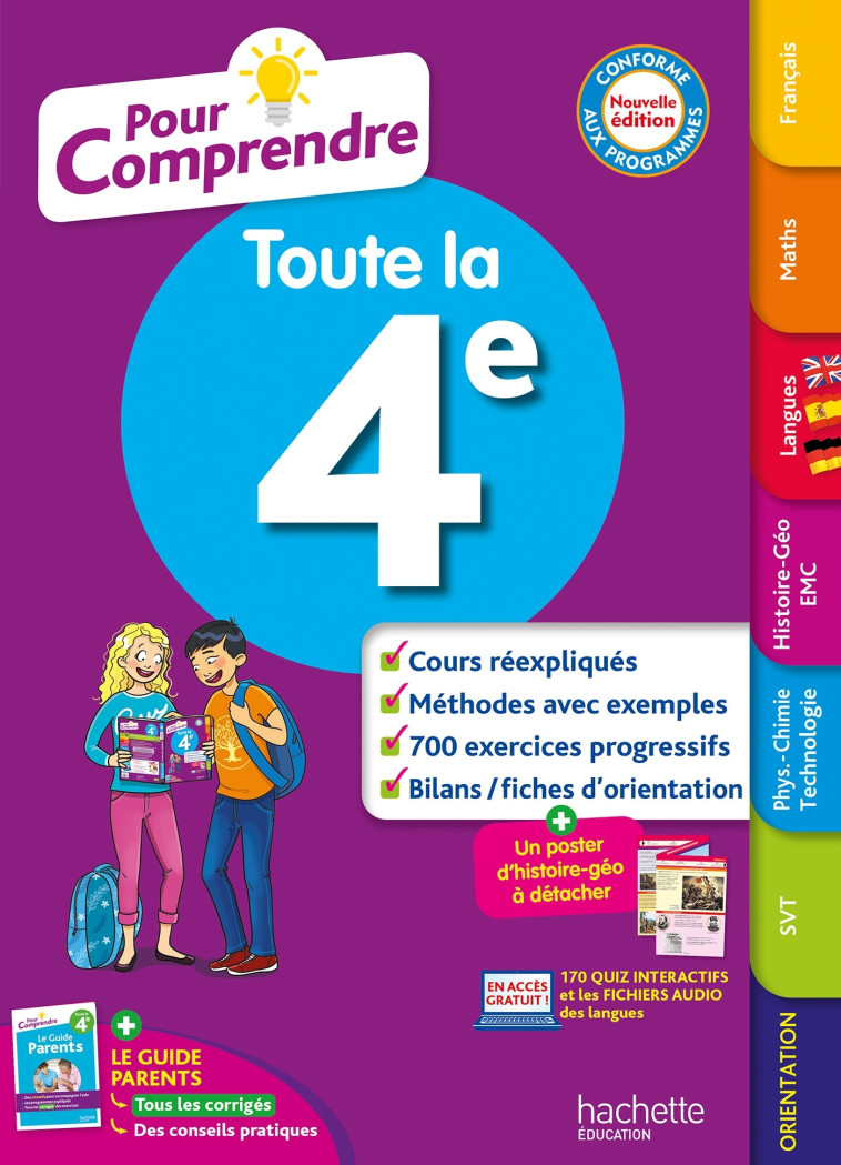 Pour comprendre Toute la 4e - Isabelle Lisle, Fabienne Ottevaere, Laurence Péchiné-Gautré, Pierre Curel, Paul Fauvergue, André Sarnette, André Michoux, Oscar Torrès, Ulrike Jacqueroud, Laurent Bonnet, Sébastien Dessaint - HACHETTE EDUC