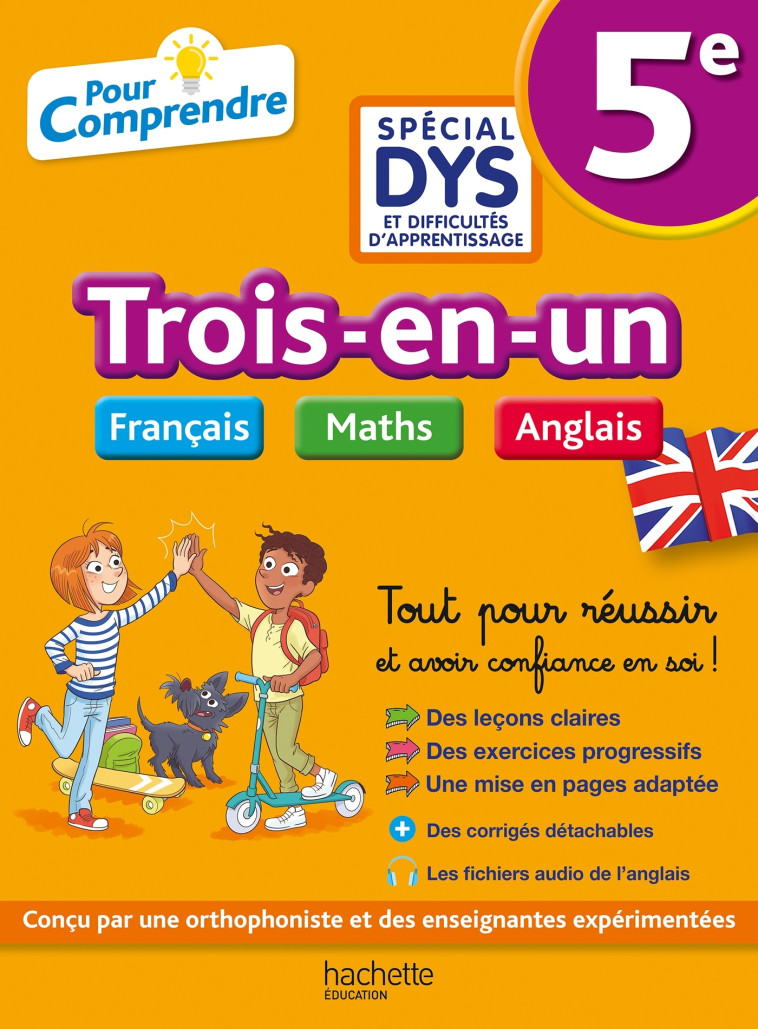 Pour Comprendre 5e Spécial DYS (dyslexie) et difficultés d'apprentissage - Français Maths Anglais - Isabelle Lisle, Valérie Viron, Johana LEMAY, Marie-Hélène BASTROT, Julien Flamand - HACHETTE EDUC