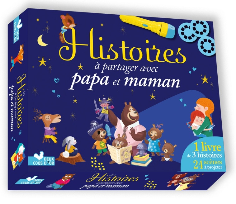 Histoires à partager avec papa et maman - coffret avec lampe -   - DEUX COQS D OR