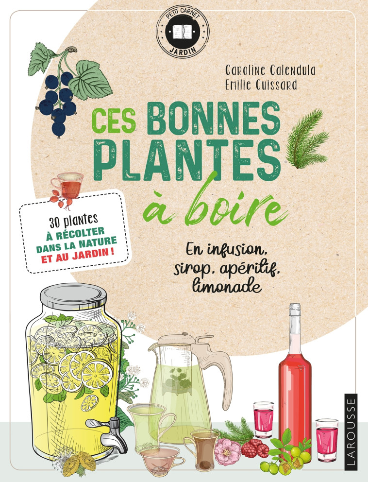 CES BONNES PLANTES A BOIRE - 30 PLANTES A RECOLTER DANS LA NATURE ET AU JARDIN ! -  Emilie Cuissard - LAROUSSE