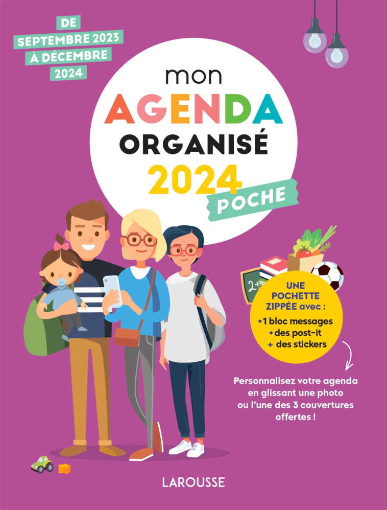 MON AGENDA FAMILLE ORGANISEE 2024 - POCHE - XXX - LAROUSSE