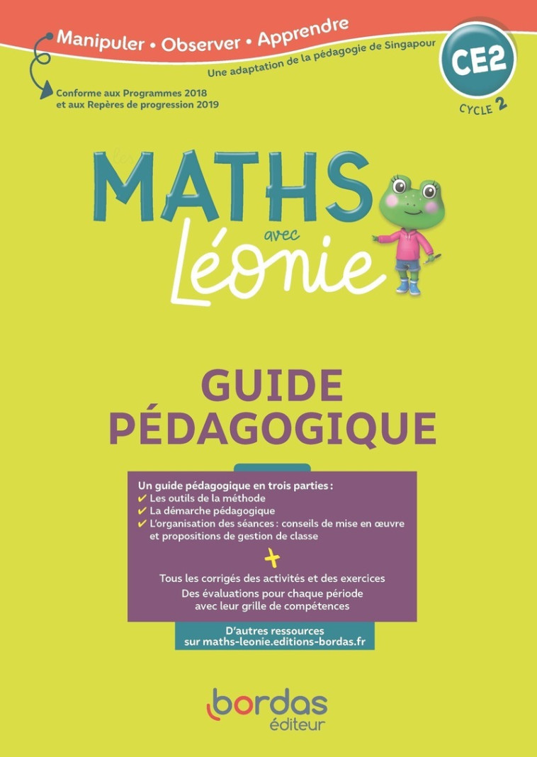 Les Maths avec Léonie CE2 2020 Guide pédagogique - Mélanie Cueto, Laura Schall, Caroline Girardot - BORDAS