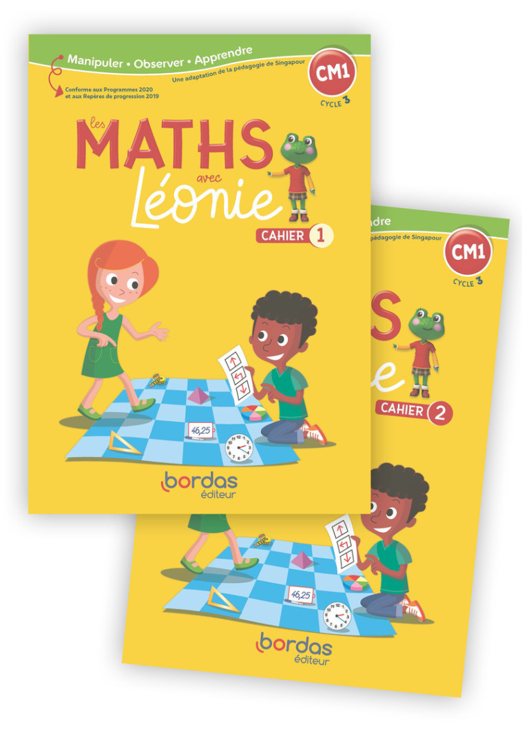 Les Maths avec Léonie CM1 2022 Cahiers de l'élève N°1 et N°2 sous film - Magali Haddad Tsakalos, Anne Guinchard, Yves Doher, Josiane Hélayel, Magali Haddad Tsakalos, Anne Guinchard, Yves Doher, Josiane Hélayel - BORDAS