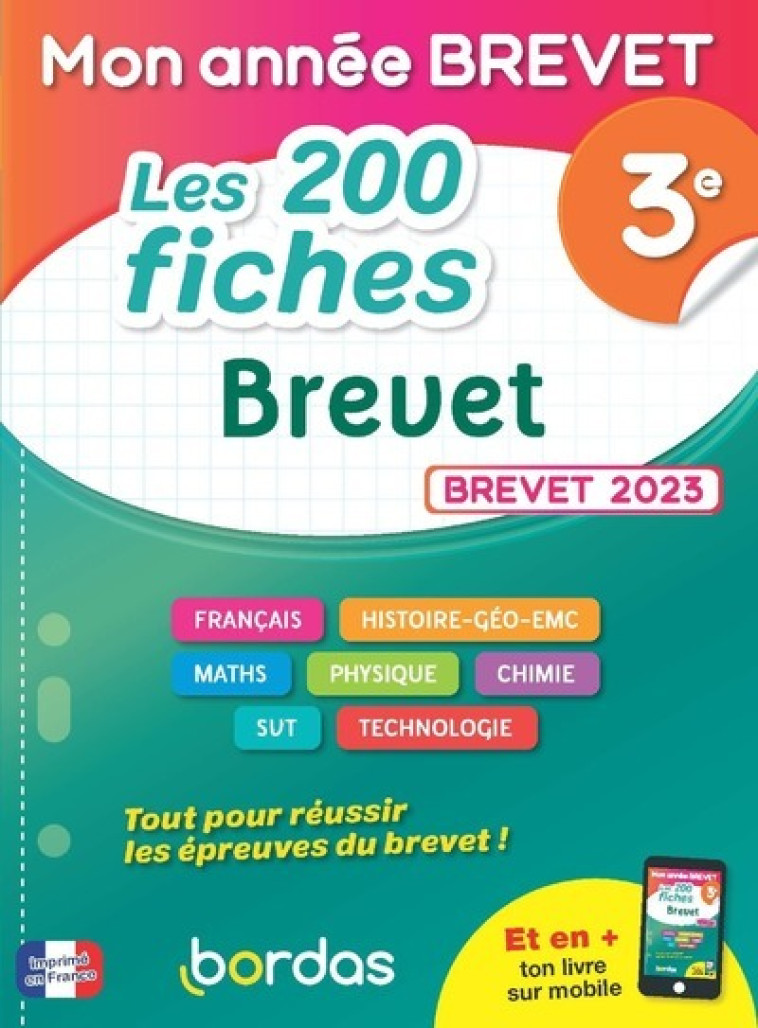 Mon Année Brevet Les 200 fiches Brevet 3e - Thomas Gargallo - BORDAS