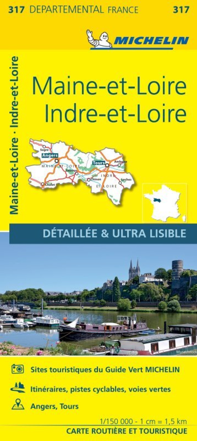 Carte Départementale Indre-et-Loire, Maine-et-Loire - XXX - MICHELIN