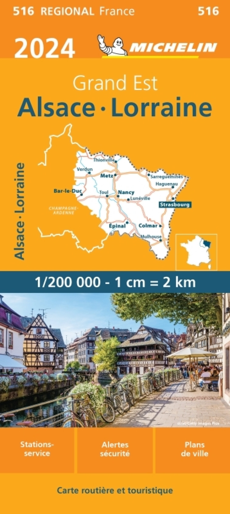 Carte Régionale Alsace, Lorraine 2024 - XXX - MICHELIN