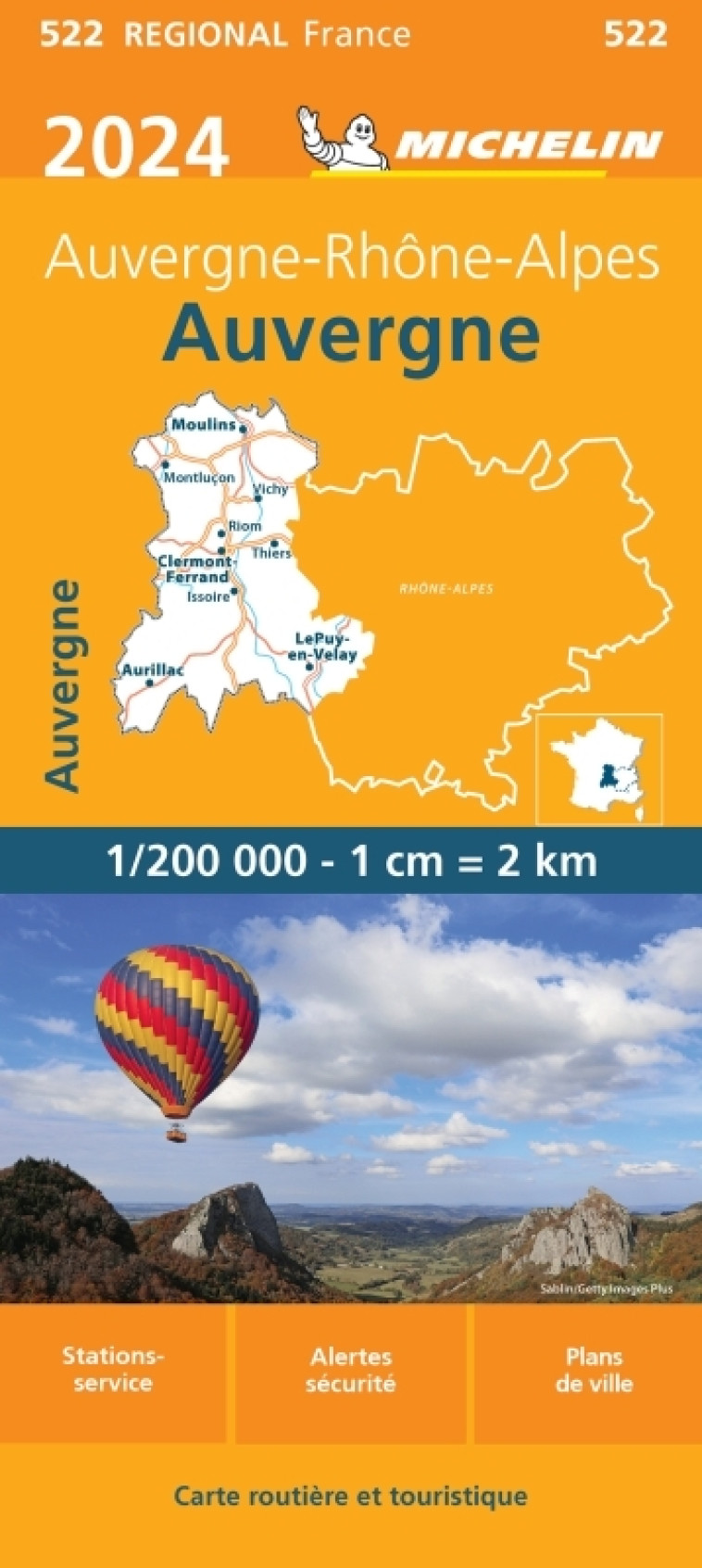 Carte Régionale Auvergne 2024 - XXX - MICHELIN