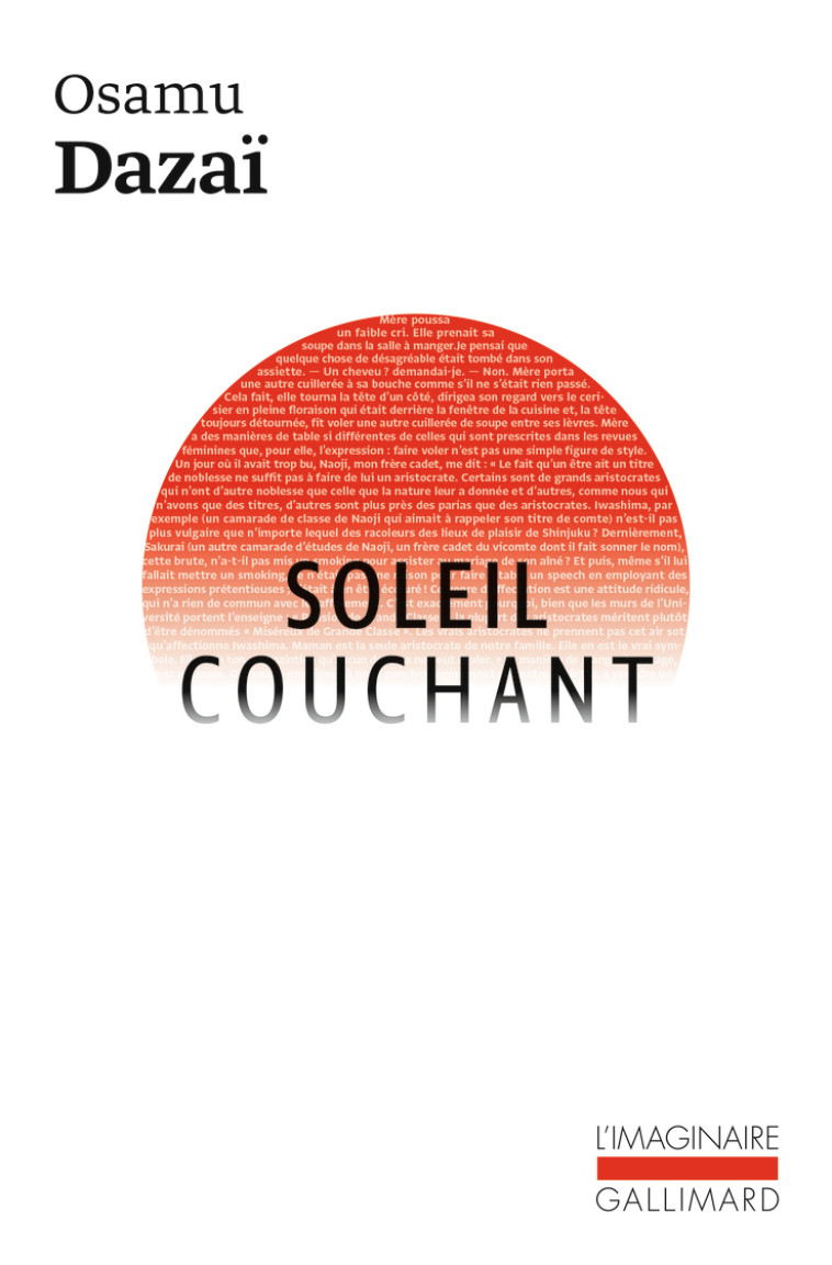 Soleil couchant -  Dazaï Osamu, Hélène de Sarbois, Gaston Renondeau - GALLIMARD