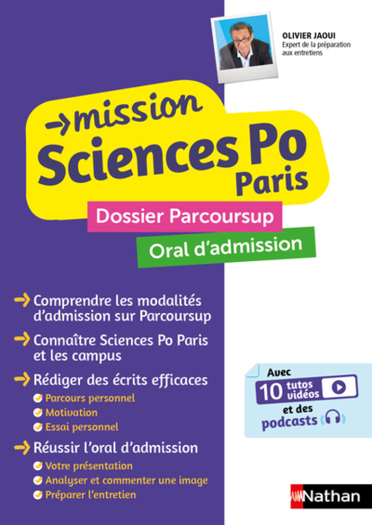 Mission Sciences Po Paris - Dossier Parcoursup Oral d'admission - Olivier Jaoui - NATHAN