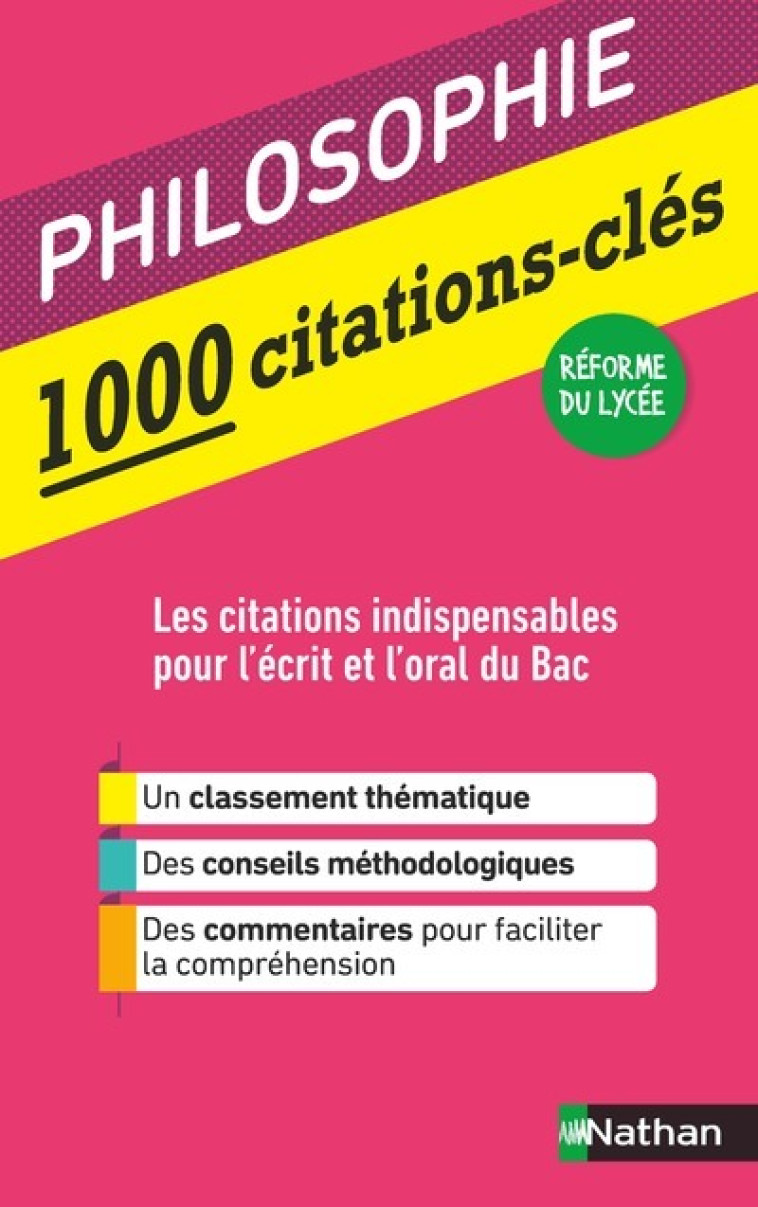 1000 citations-clés - Philosophie - Denis Huisman, André Vergez - NATHAN