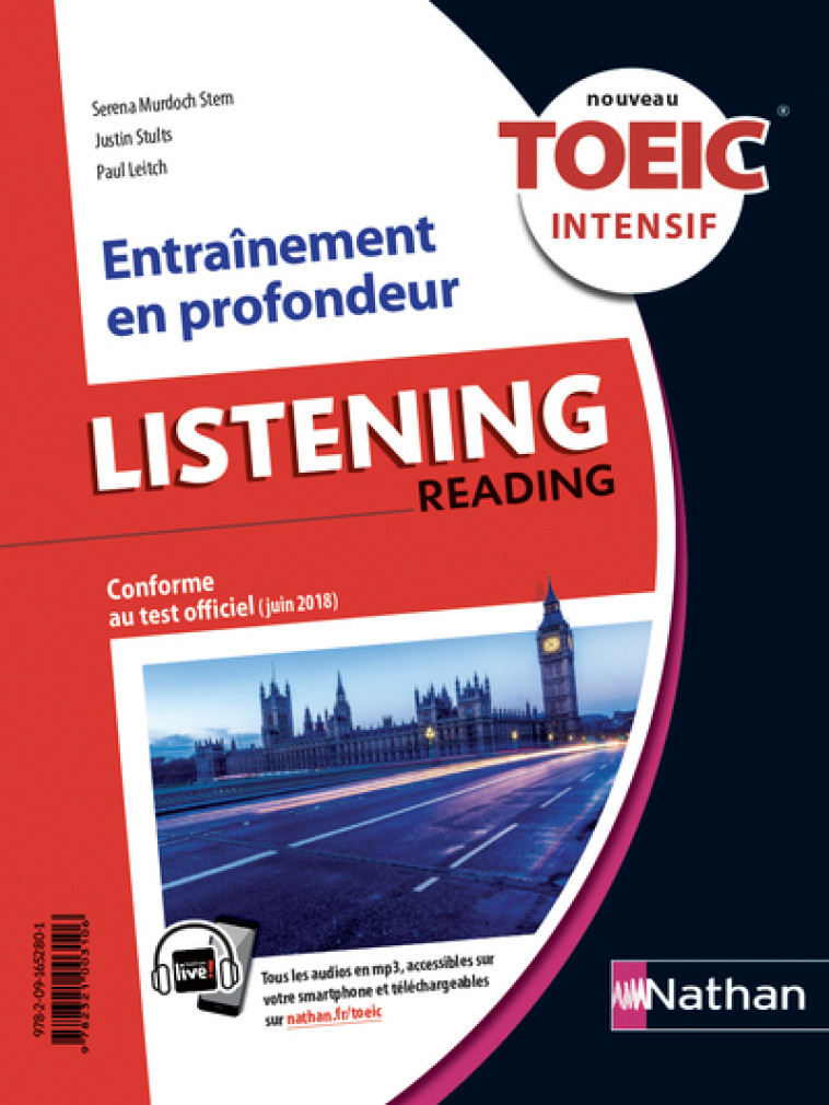 Nouveau TOEIC - Entraînement intensif Listening/Reading (Livre + Nathan live ) - 2019 - Serena Murdoch Stern, Paul Leitch, Justin Stults - NATHAN