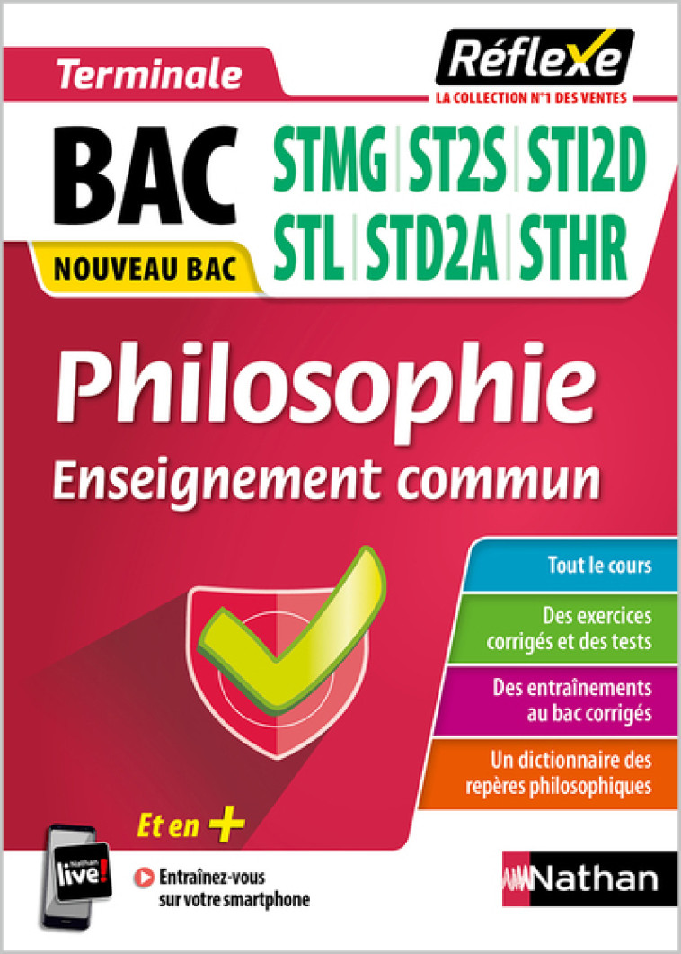 Guide Bac Techno - Philosophie Toutes spécialités 1re/ Tle - Réflexe N° 64 - Patrice Rosenberg - NATHAN