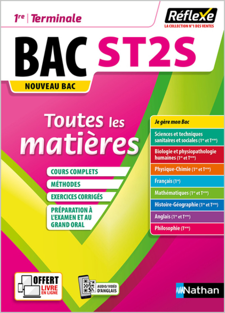 Toutes les matières Bac ST2S 1re/ Tle - Réflexe N° 5 - Collectif Collectif, Rébecca Lioubchansky, Frédérique Pitrou-Ponchaux, Laurent Martorell, Michèle Busnel - NATHAN