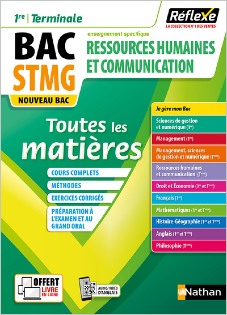 Toutes les matières Bac STMG - Spécialité Ressources humaines et communication 1re/ Tle - Réflexe - N° 2 - Caroline Bayle, Olivia Lenormand, Patrick Mercati, Emmanuelle Sardain, Gaelle Girault, Xavier Le Ven - NATHAN