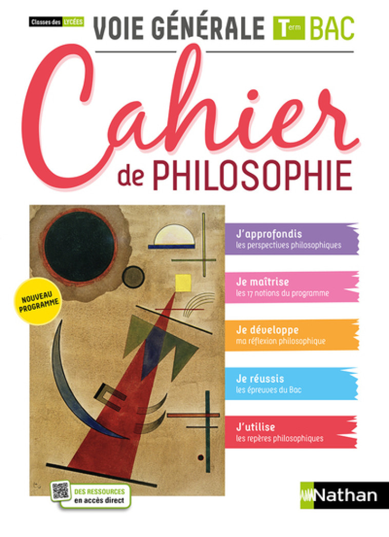 Cahier de philosophie - Term Voie générale - Elève 2021 - Patrice Rosenberg, Charlotte Terouane - NATHAN