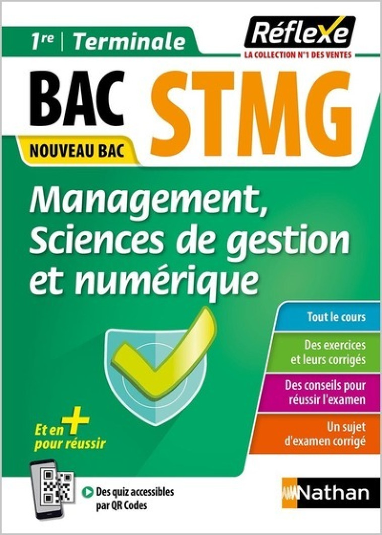 Guide Bac STMG - Spécialité Management, sciences de gestion et numérique 1re/ Tle - Réflexe - N° 27 - Emmanuelle Sardain, Emmanuelle Marsot, Caroline Gonnet - NATHAN