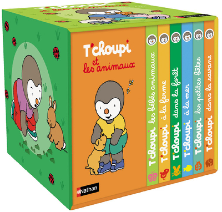 Ma petite bibliothèque - T'choupi et les animaux - Thierry Courtin - NATHAN