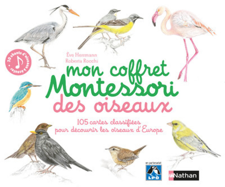 Mon coffret Montessori des oiseaux - Ève Herrmann, Roberta Rocchi - NATHAN