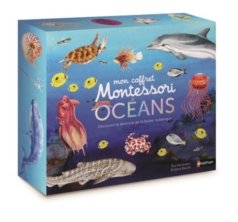 Mon coffret Montessori des océans - Ève Herrmann, Roberta Rocchi, André Duco - NATHAN