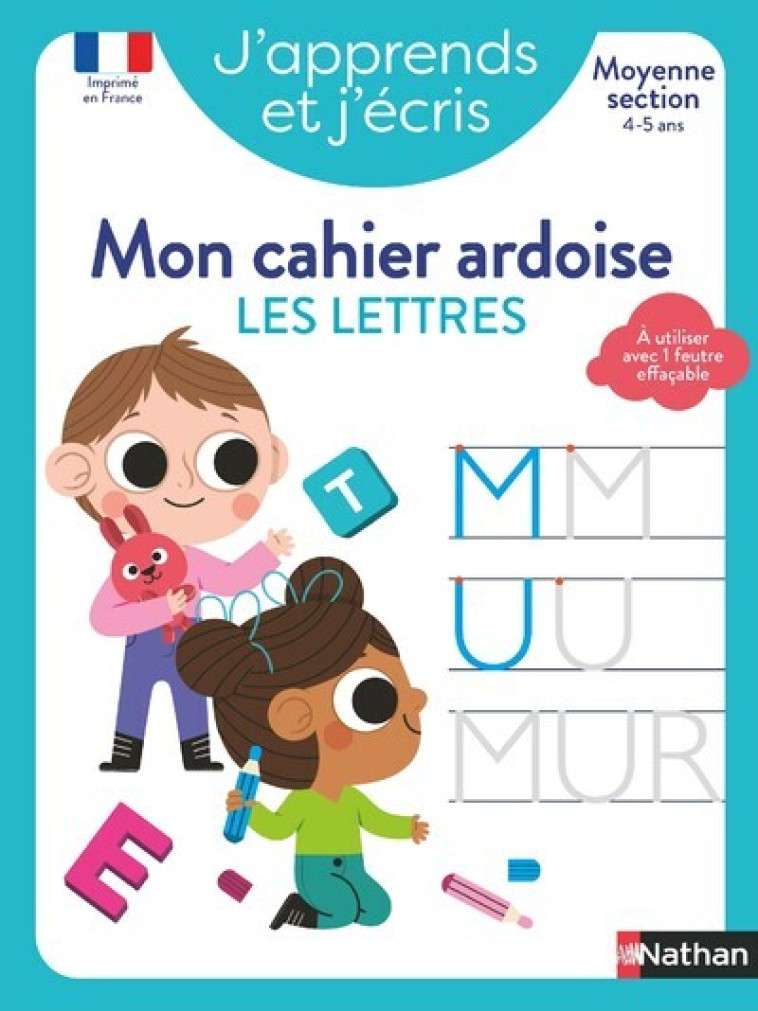 J'apprends et j'écris - Mon cahier ardoise Les lettres MS - Fabienne Rousseau, Mathilde Marin, Claire Frossard - NATHAN