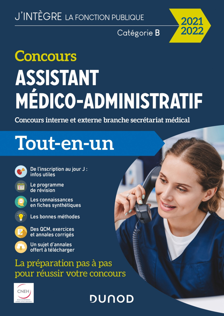 Concours Assistant médico-administratif 2021-2022 - Tout-en-un - Clothilde Poppe, Martine Daigneau - DUNOD