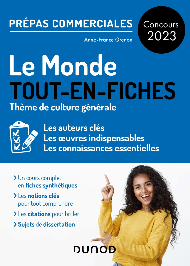 Le monde  - Prépas commerciales - Concours 2023 - Anne-France Grénon - DUNOD