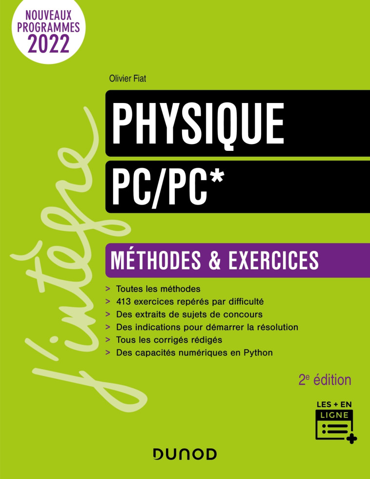 Physique Méthodes et exercices PC/PC* - 2e éd. - Olivier Fiat - DUNOD