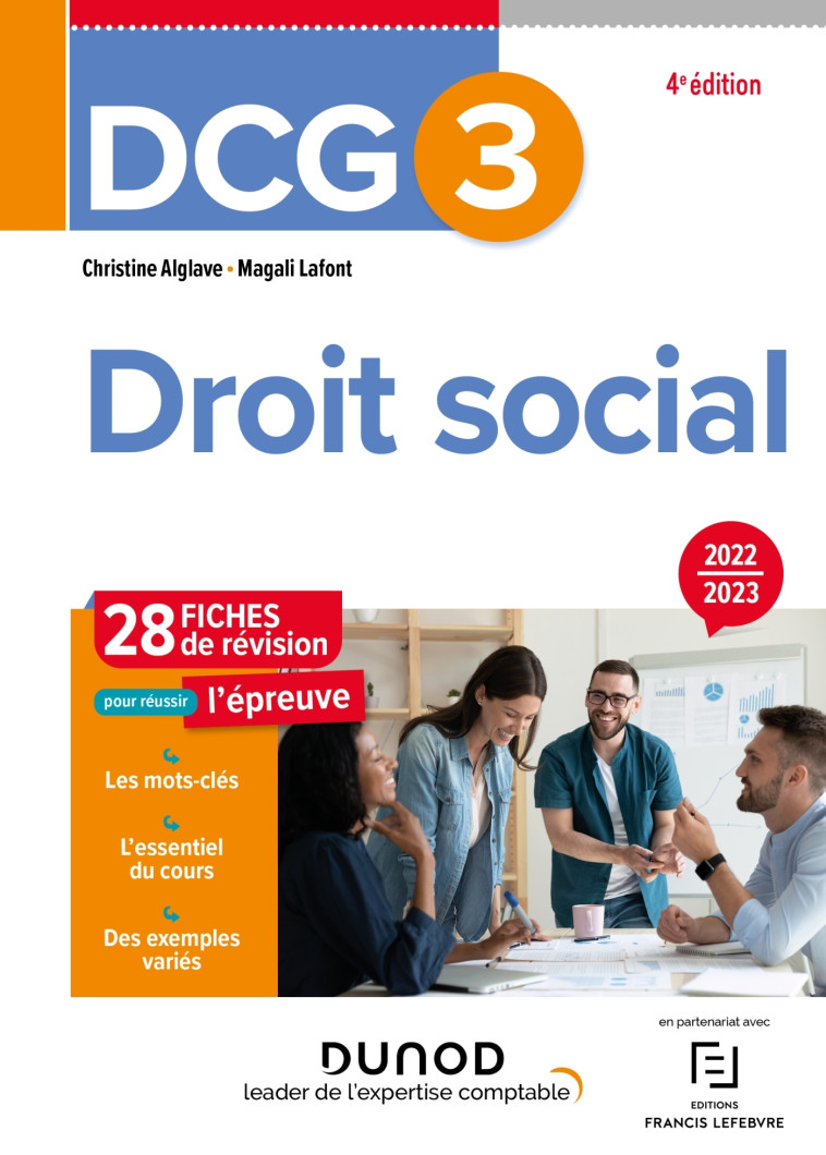 DCG 3 Droit social - Fiches de révision - 2022/2023 - Christine Alglave, Magali Lafont - DUNOD