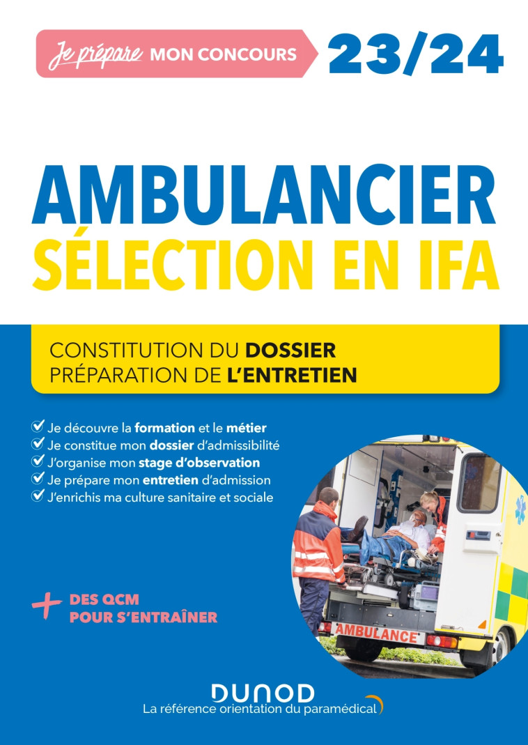 Concours Ambulancier 2023/2024 - Corinne Pelletier, Charlotte Rousseau - DUNOD