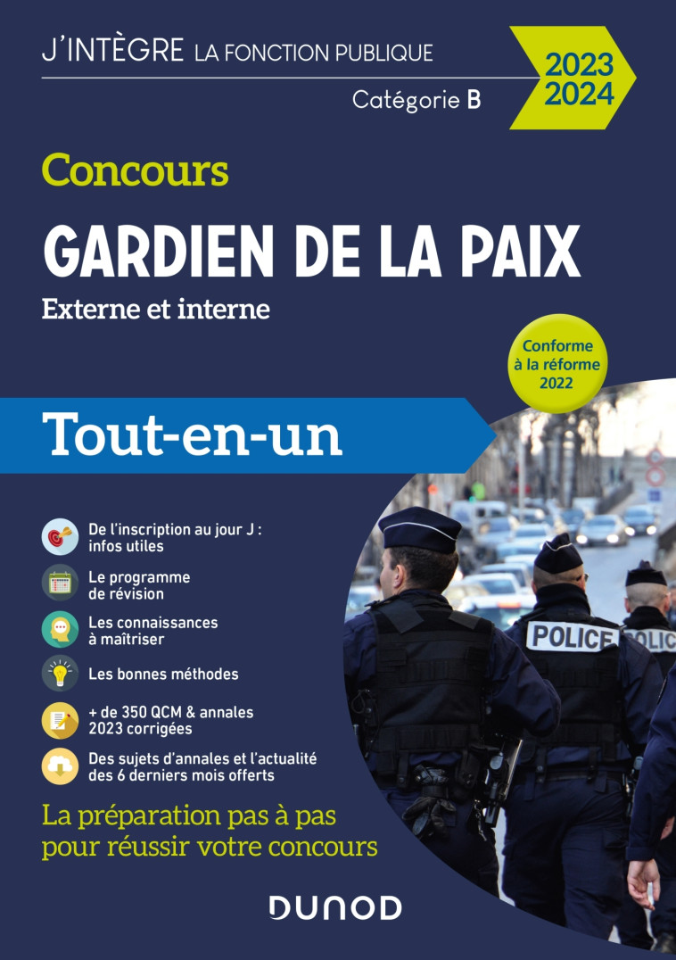 Concours Gardien de la paix 2023-2024 - Benoît Priet, Albert SOURFLAIS, Yannick RICHARD, Corinne Pelletier, Frédéric Rosard, Delphine Belleney, Thibault Couarc'h, Nicolas Grenier - DUNOD