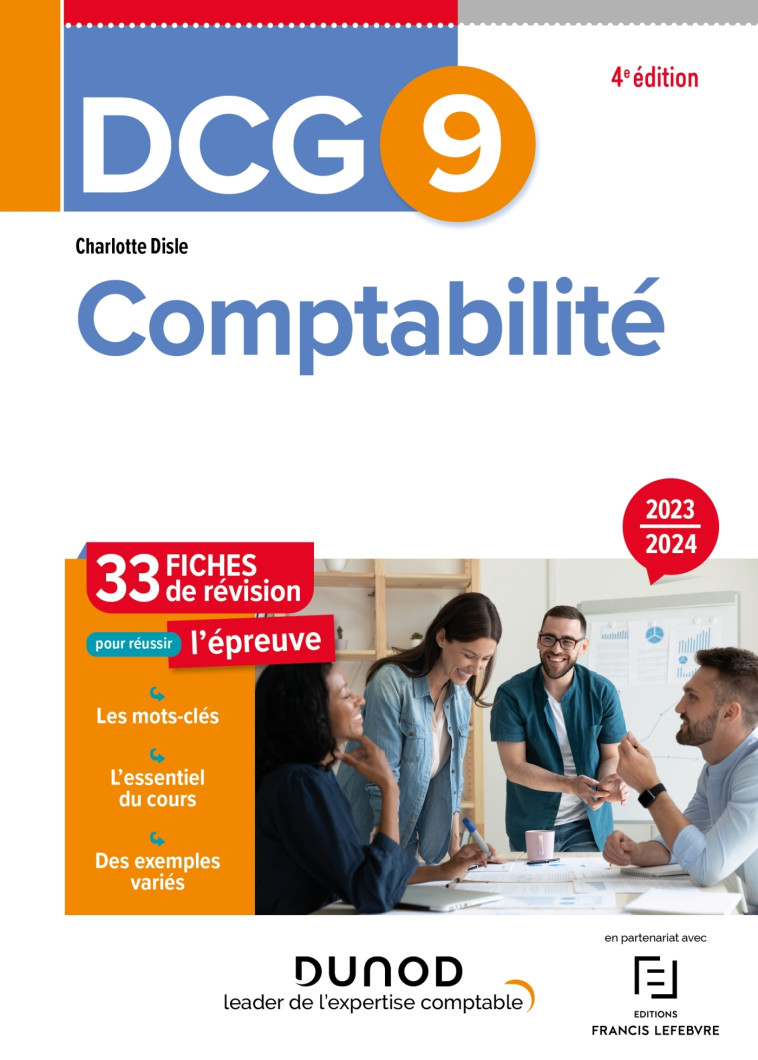 DCG 9 - Comptabilité - Fiches - 4e éd. - Charlotte Disle - DUNOD