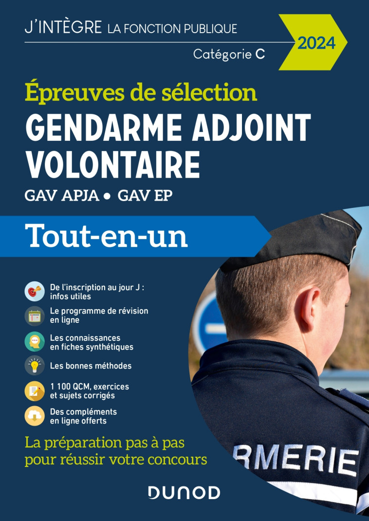 Epreuves de sélection Gendarme adjoint volontaire 2024 - Benoît Priet, Corinne Pelletier, Fabrice Donno, Rémy Plisson, Nicolas Grenier - DUNOD