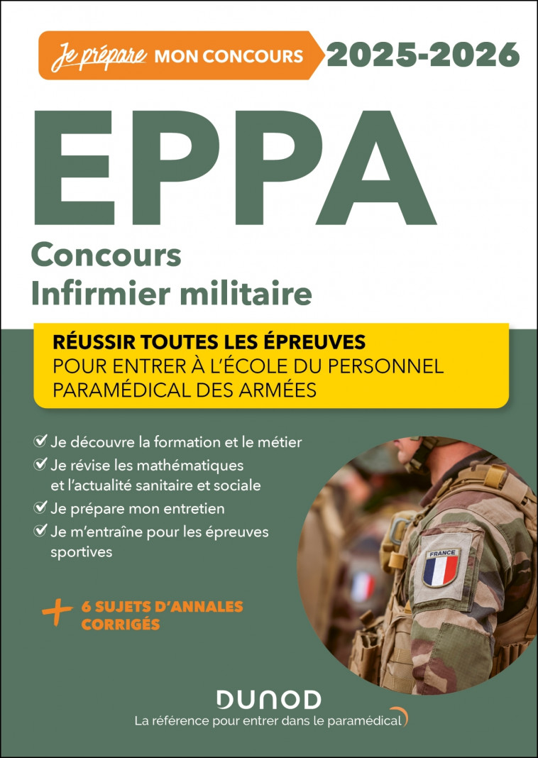 EPPA 2025-2026 - Concours Infirmier militaire - Antoine Broudin, Charlotte Rousseau, Corinne Pelletier, Sylvain Monnier - DUNOD