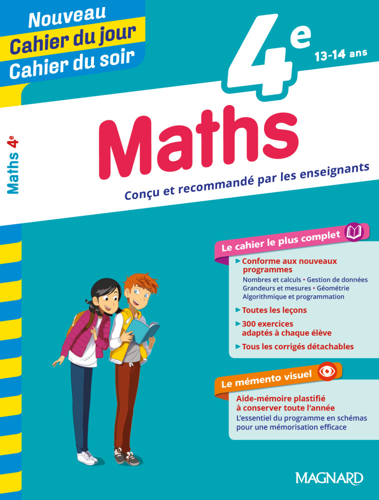 Maths 4e - Cahier du jour Cahier du soir - Annie Le Goff, Françoise Peynaud - MAGNARD