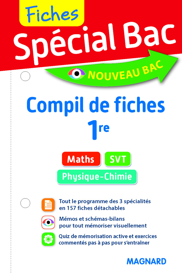 Spécial Bac Compil de Fiches Maths, Physique-Chimie SVT 1re -  Collectif - MAGNARD