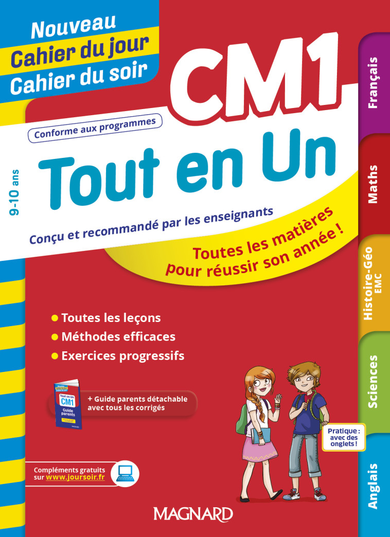 Tout en Un CM1 - Leçons, méthodes et exercices - Nouveau Cahier du jour Cahier du soir - Christian Redouté, Dominique Vacher - MAGNARD