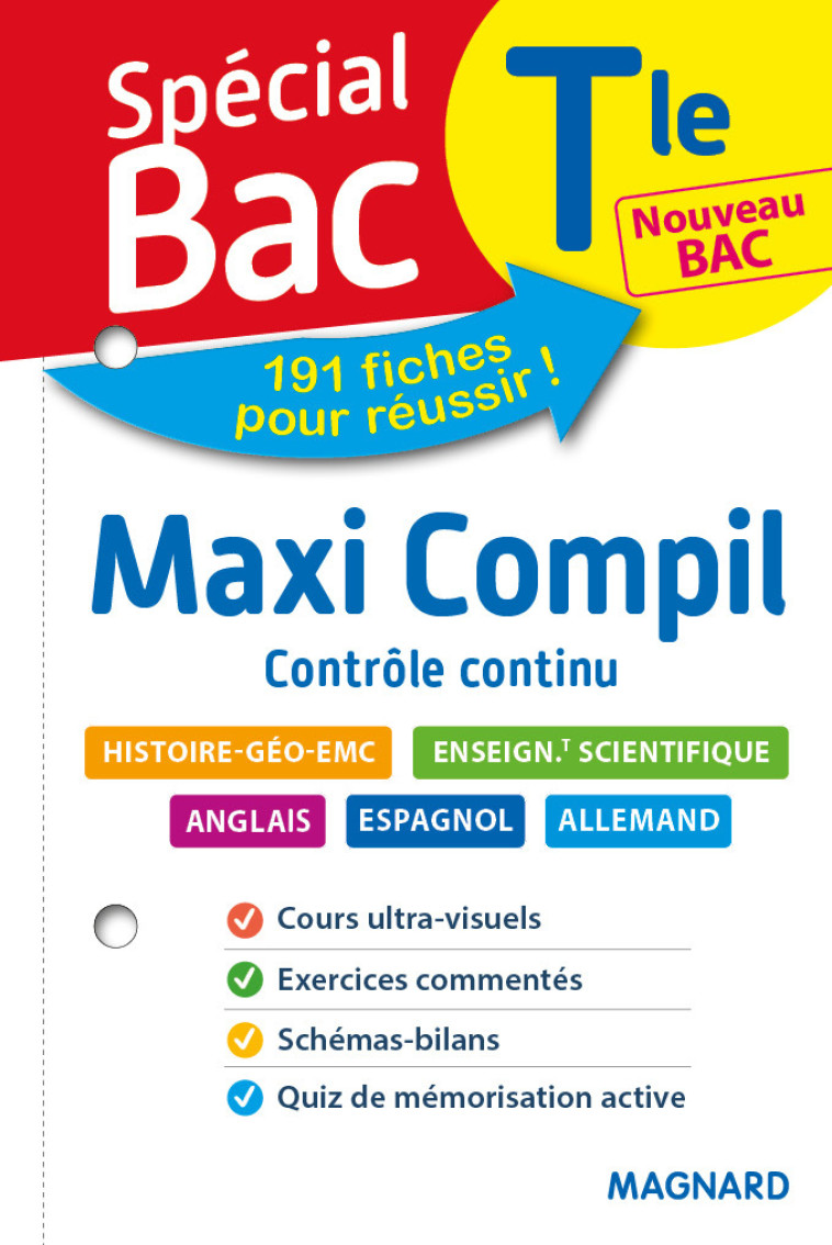 Spécial Bac Maxi Compil de Fiches contrôle continu Tle Bac 2021 - Nadine Daboval, Marc REYNÉS MOLERO, Coraline Madec, Valérian Madec, Alice  Hepton, Marie Derocles-Ansel, Fabienne Bourdillat - MAGNARD