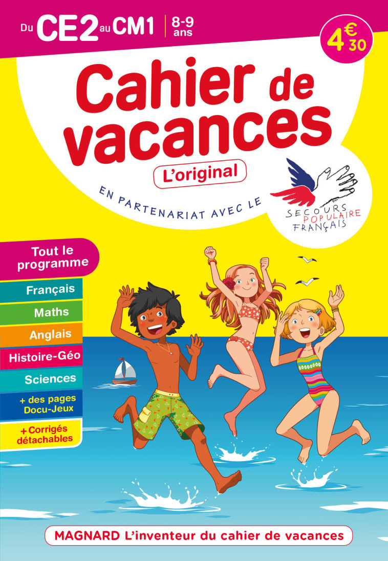 Cahier de vacances 2022, du CE2 vers le CM1 8-9 ans - Bernard Semenadisse, Maguy Bilheran - MAGNARD