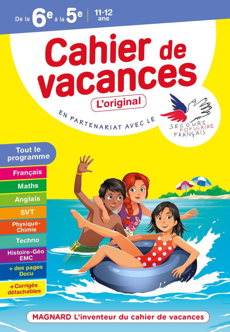 Cahier de vacances 2022, de la 6e vers la 5e - Patrick Rasset, Louise Eisenstein, Florence Randanne, Bruno Benitah, Nadine Daboval, Catherine Mazaud-Aujard - MAGNARD