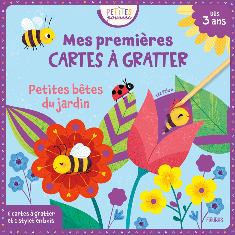 Mes premières cartes à gratter - Petites bêtes du jardin - Léa Fabre - FLEURUS